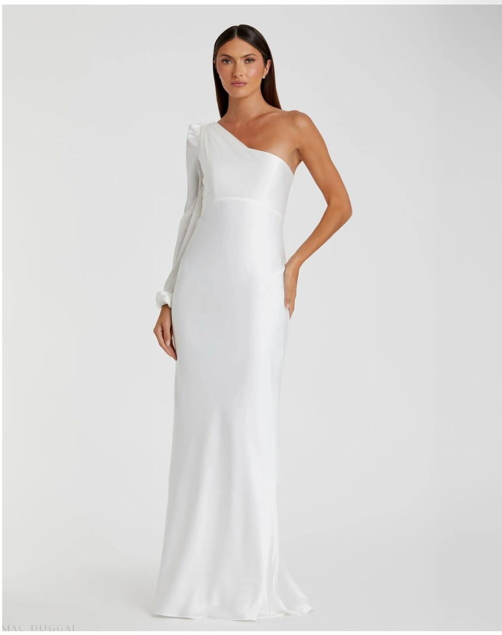 Ieena MAC DUGGAL 55401 gown long dress sz 4 white bridal